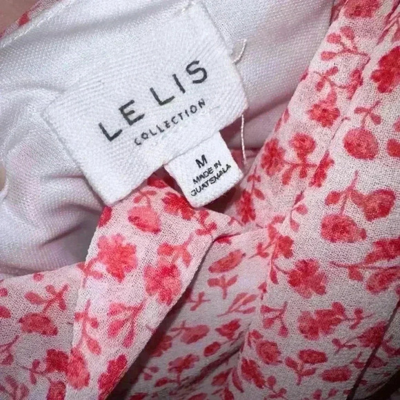 Le Lis Collection Romper, Size M, White & Red - Picture 6 of 7